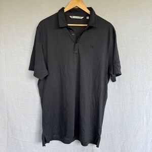 Travis Mathews Men's Black Golf Polo Shirt Gamble Sands